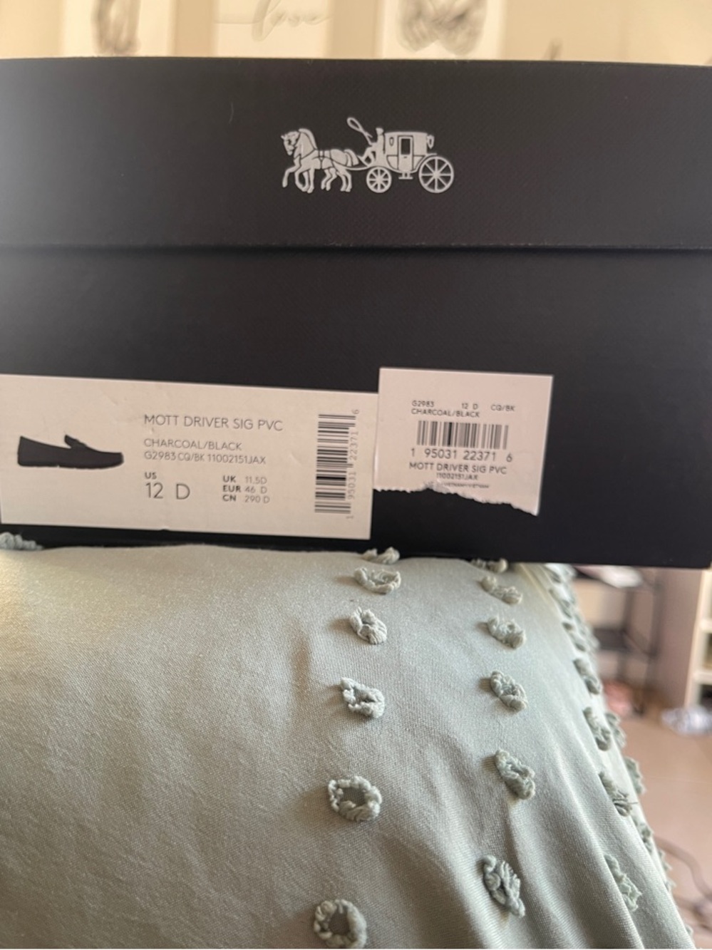 COACH Men’s Gray Signature Penny Loafers - Picture 4 of 5